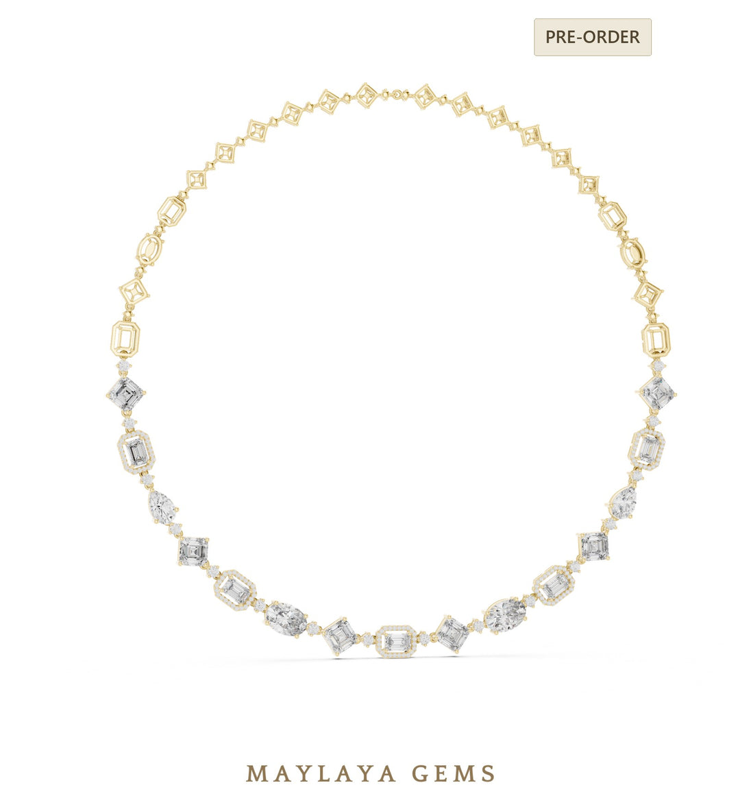 Maylaya Gems necklace in yellow gold