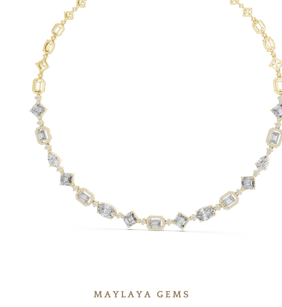 Maylaya Gems necklace in yellow gold