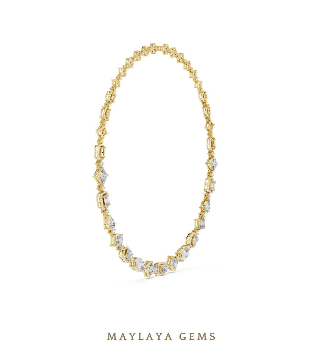 Maylaya Gems necklace in yellow gold