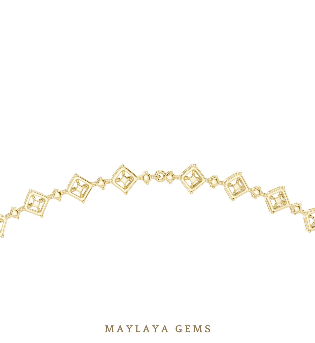 Maylaya Gems necklace in yellow gold