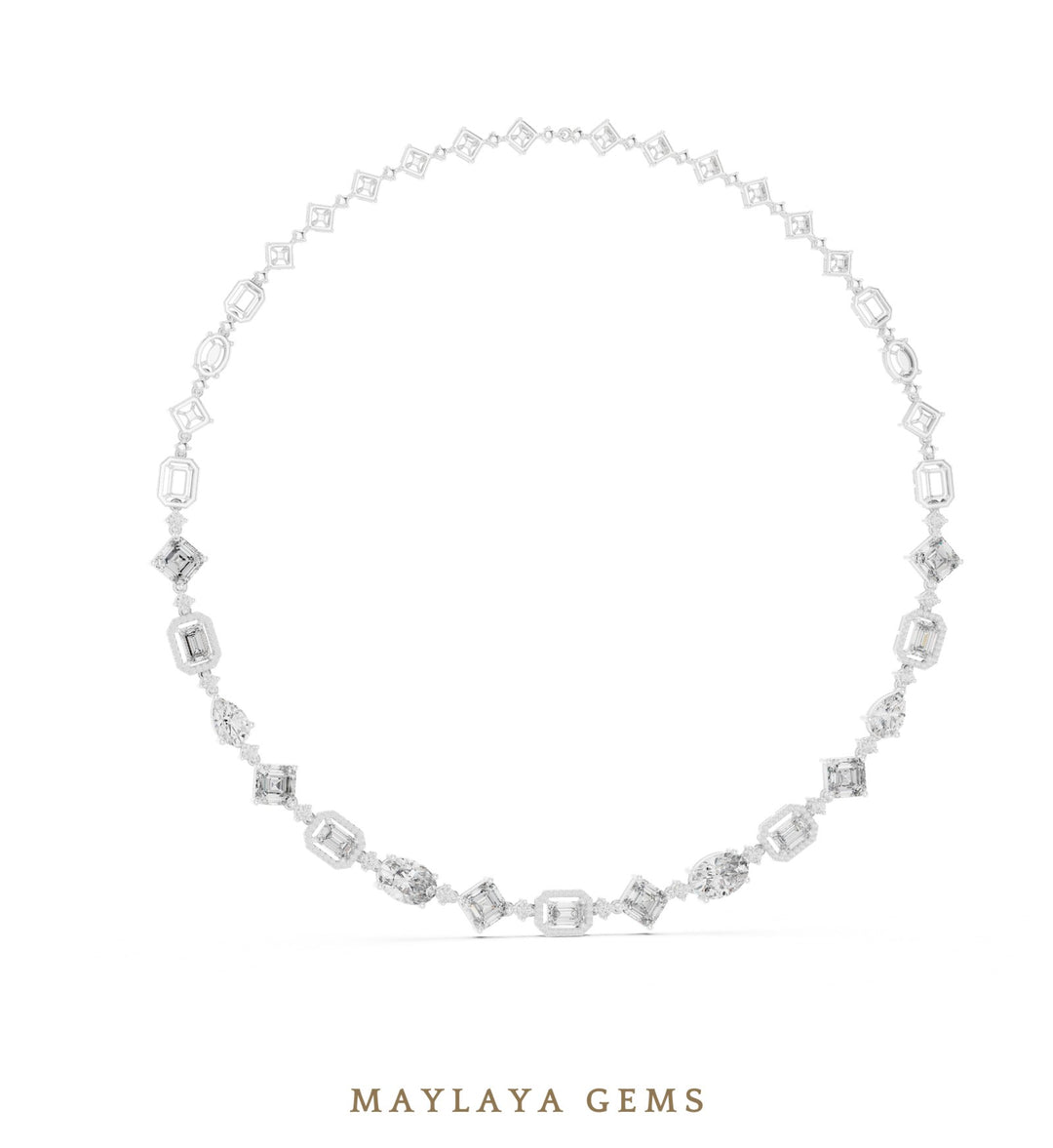 Maylaya Gems necklace in white gold