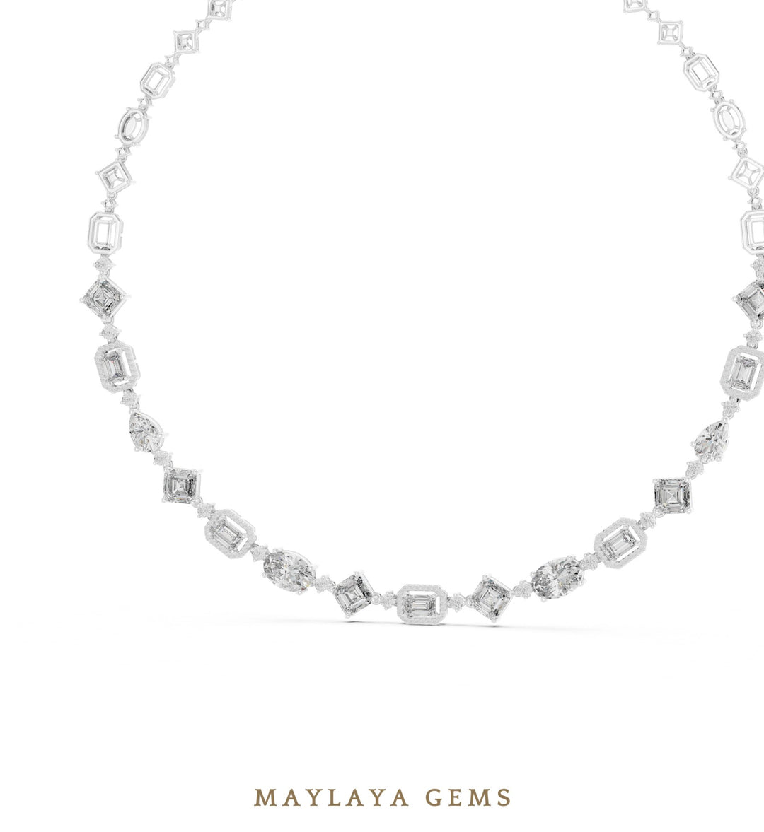 Maylaya Gems necklace in white gold