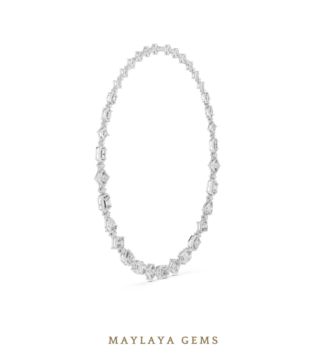 Maylaya Gems necklace in white gold