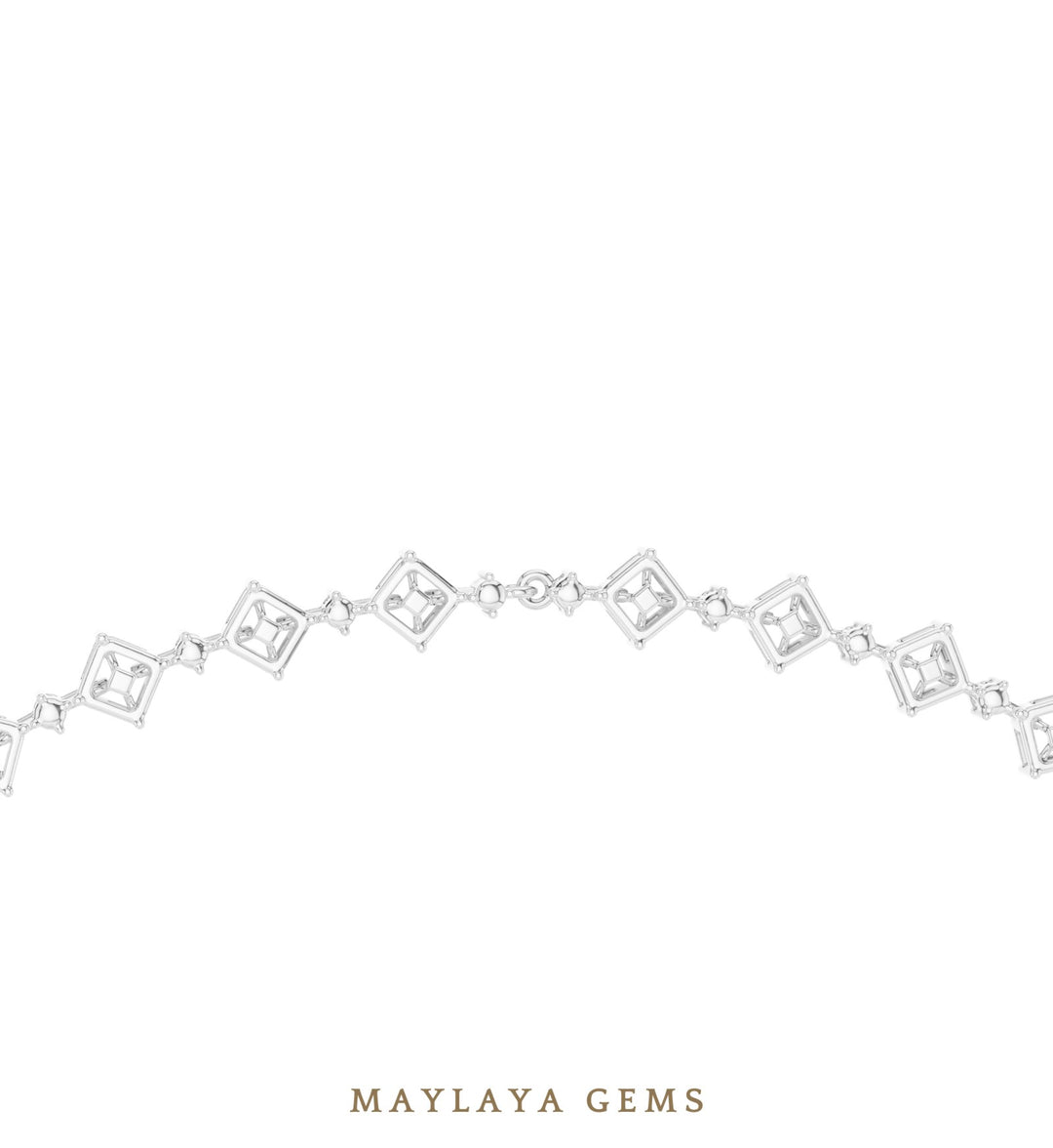 Maylaya Gems necklace in white gold