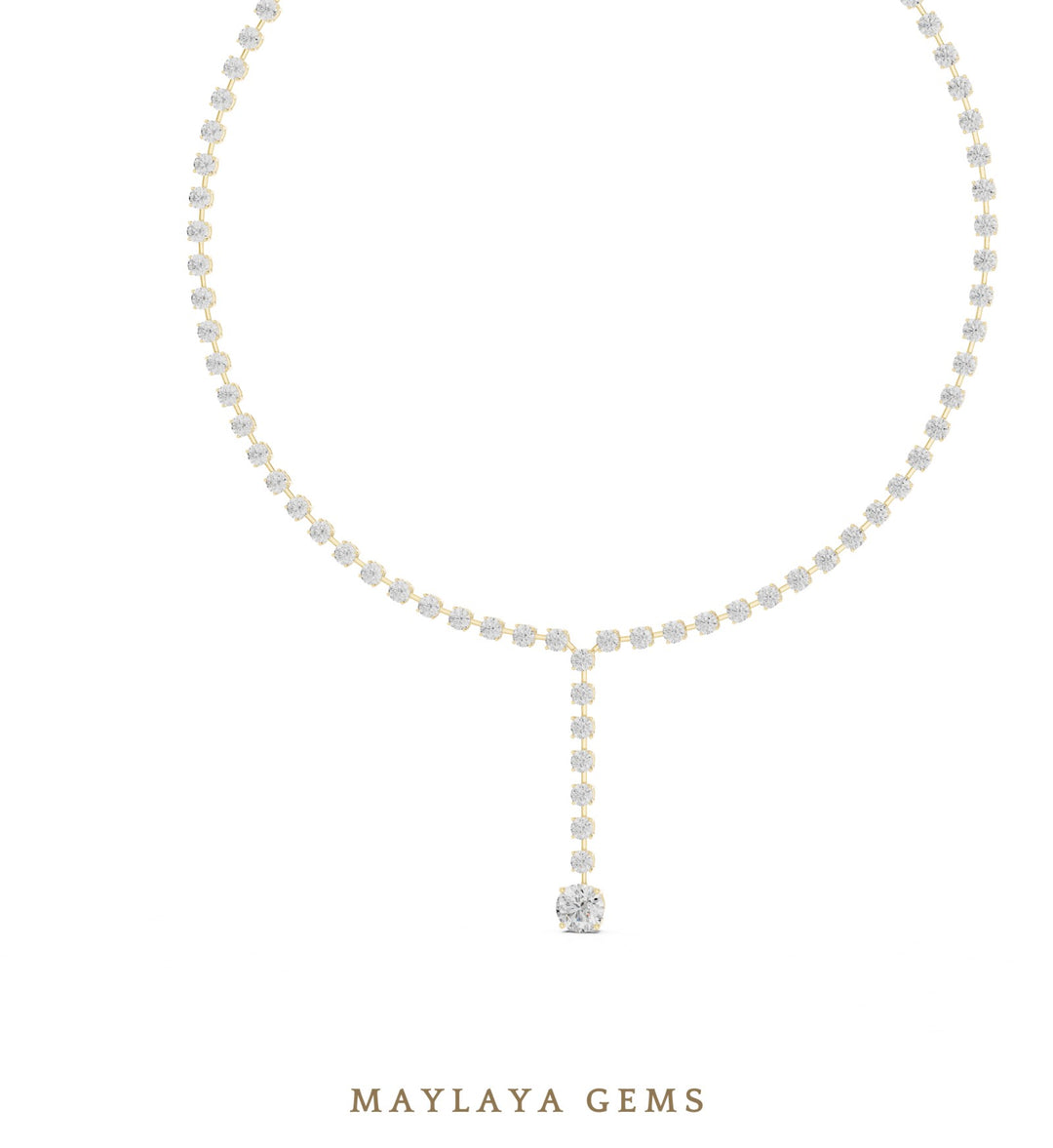 Maylaya Gems necklace in yellow gold
