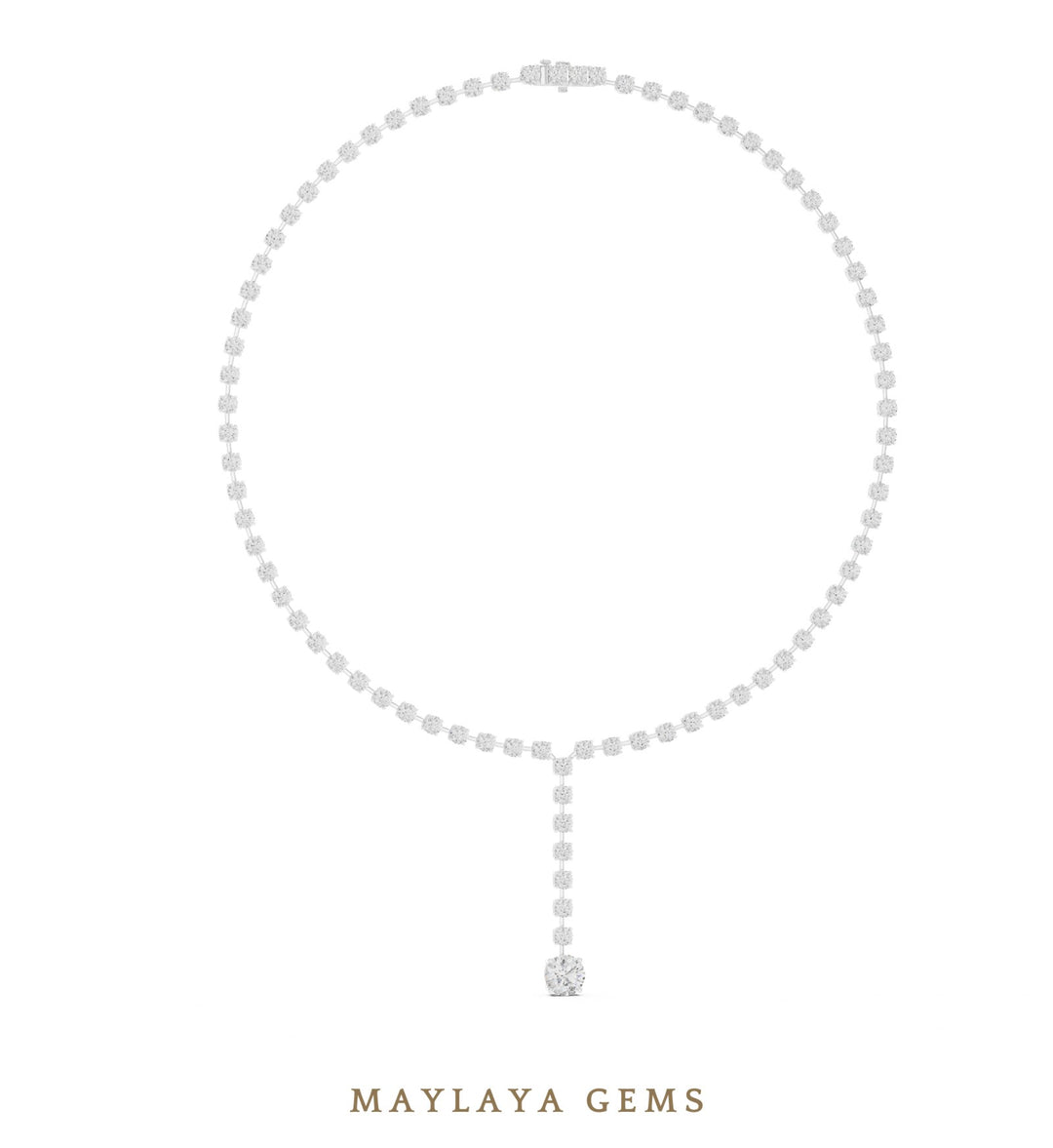 Maylaya Gems necklace in white gold