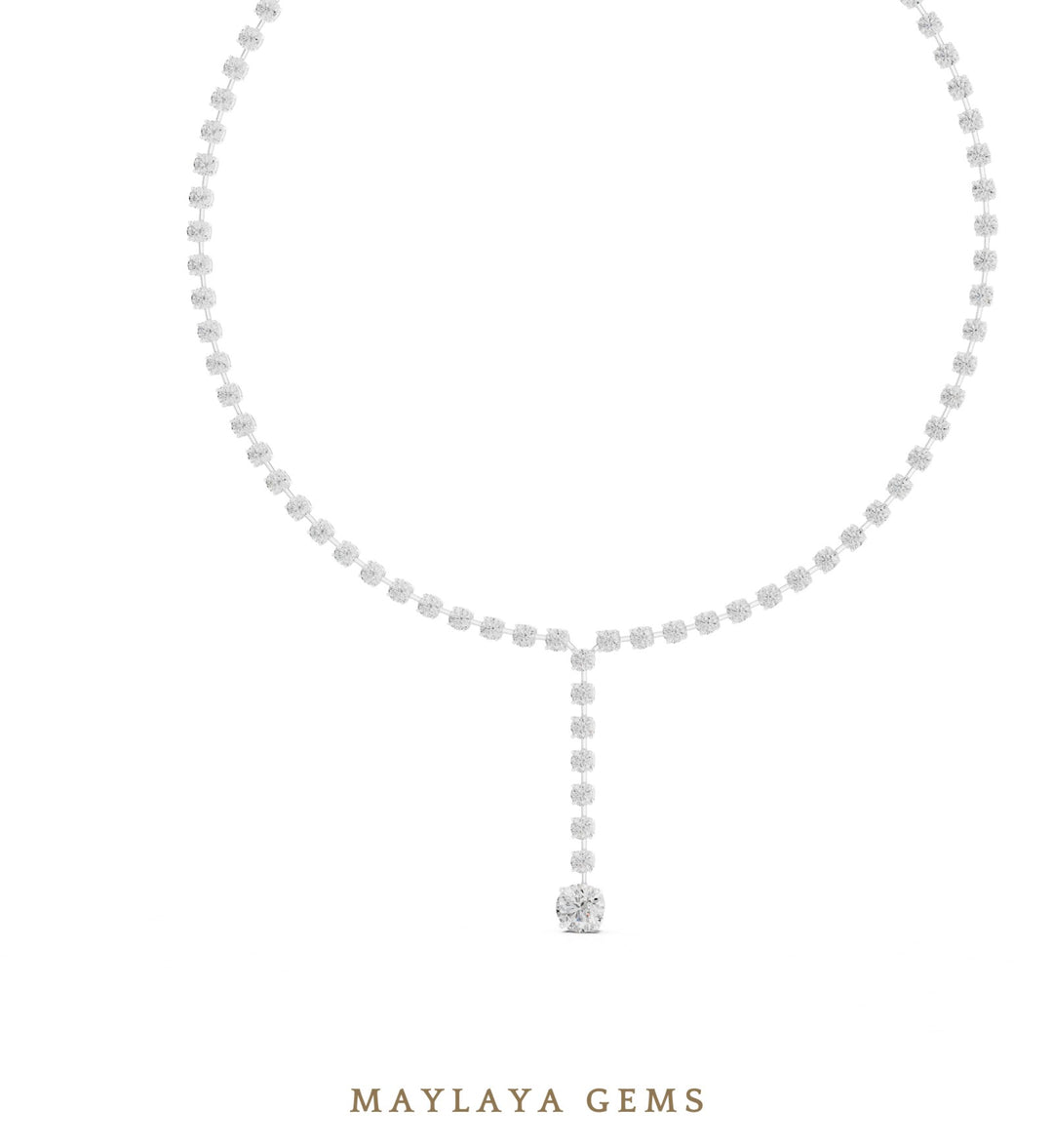 Maylaya Gems necklace in white gold