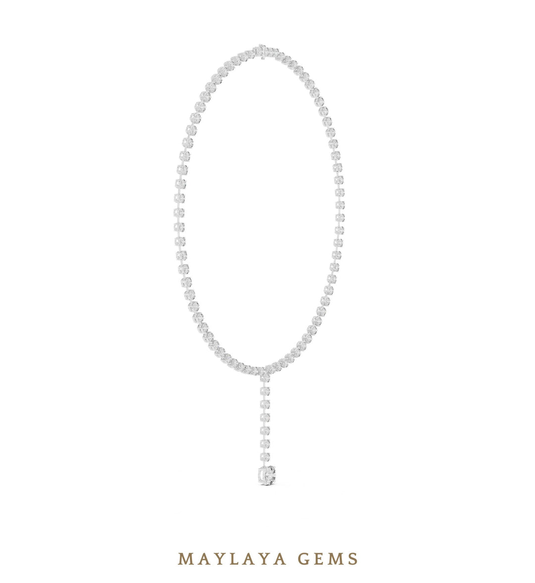 Maylaya Gems necklace in white gold
