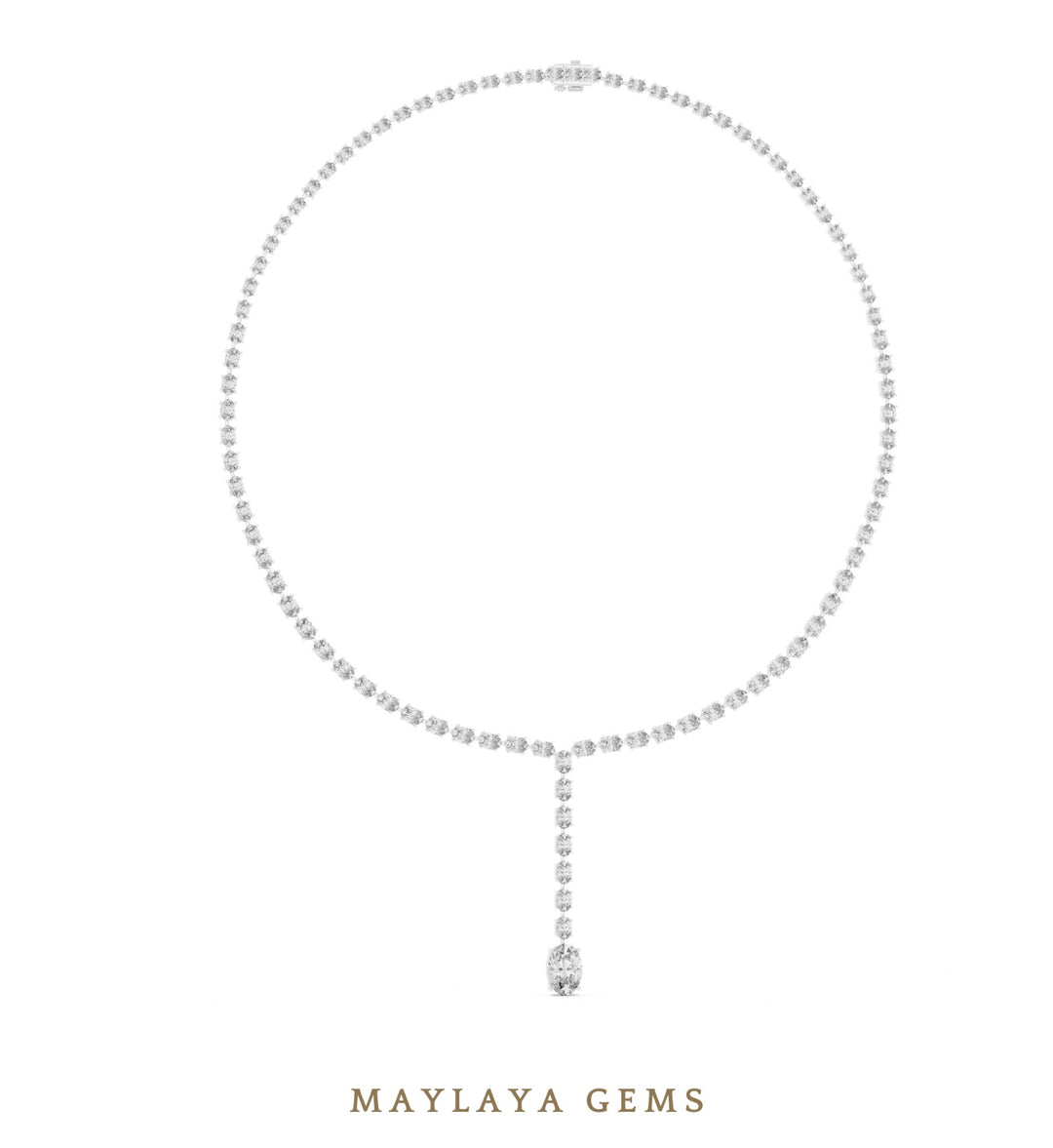 Maylaya Gems necklace in white gold