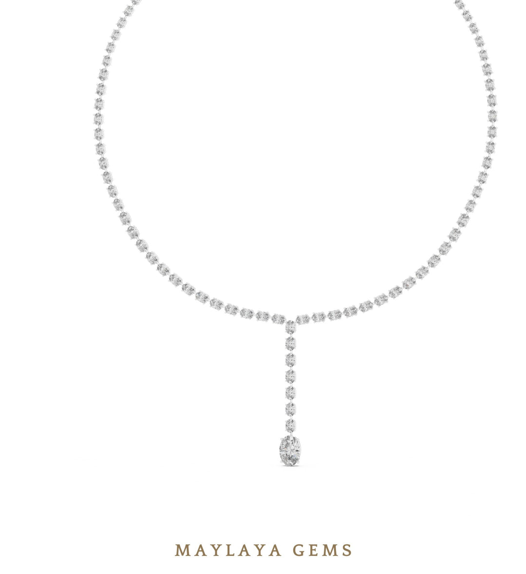Maylaya Gems necklace in white gold