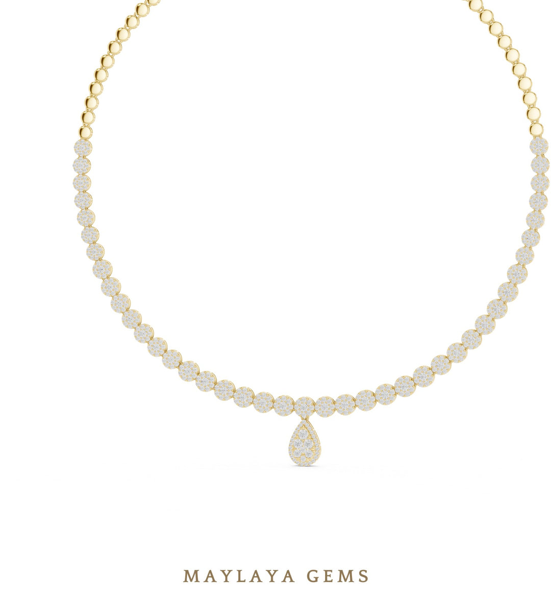 Maylaya Gems necklace in yellow gold