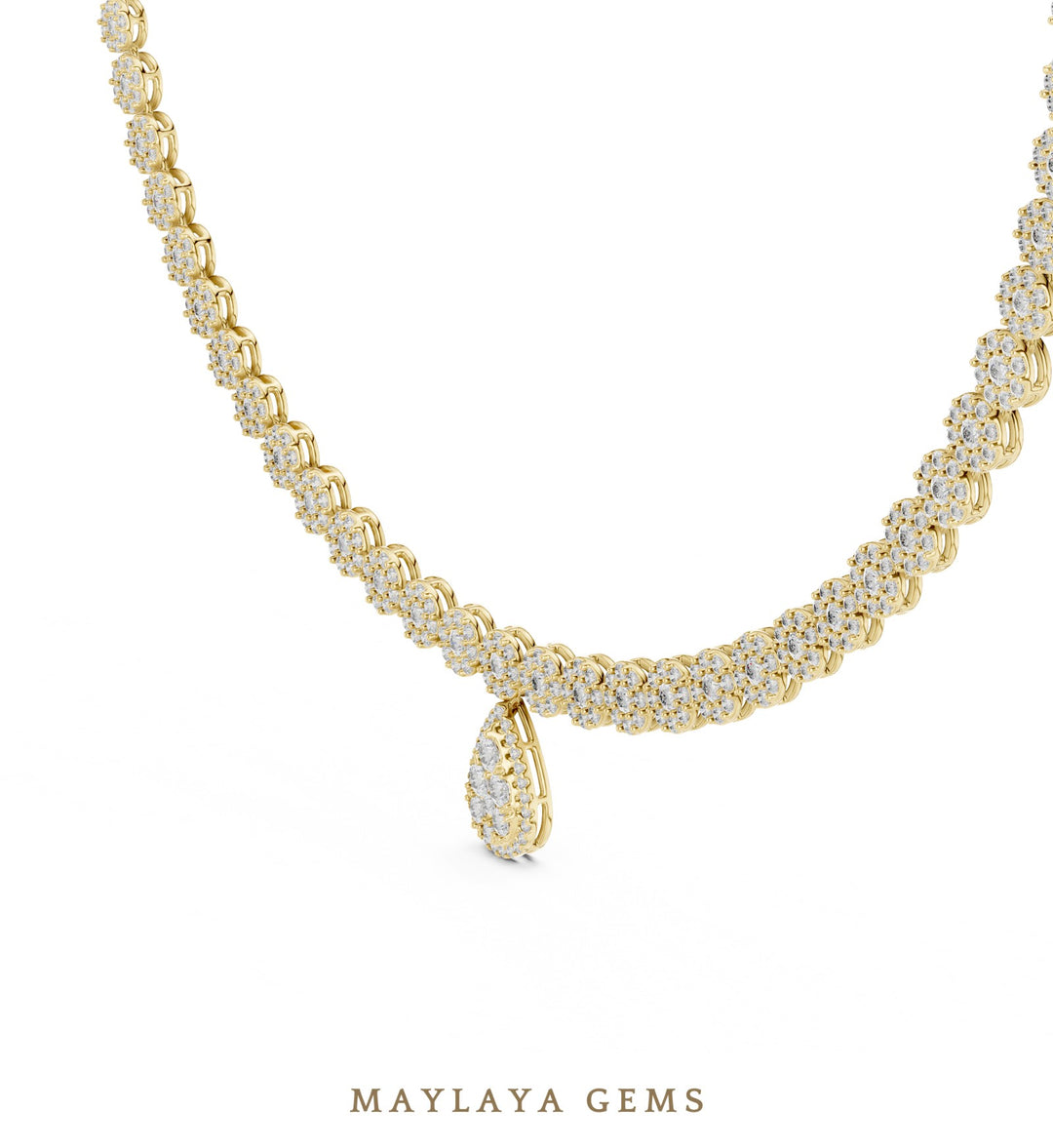 Maylaya Gems necklace in yellow gold