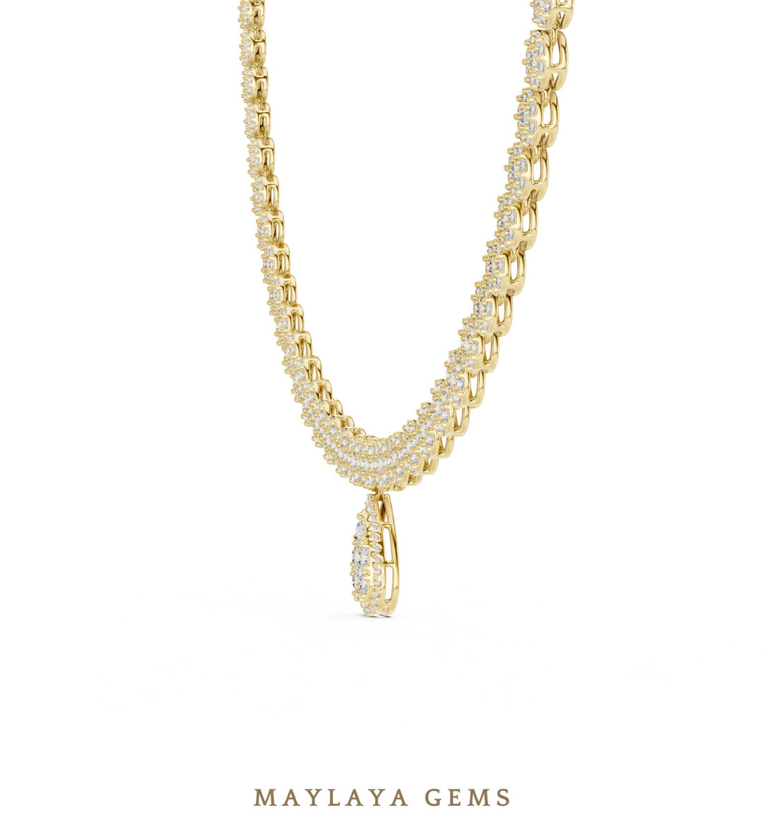 Maylaya Gems necklace in yellow gold