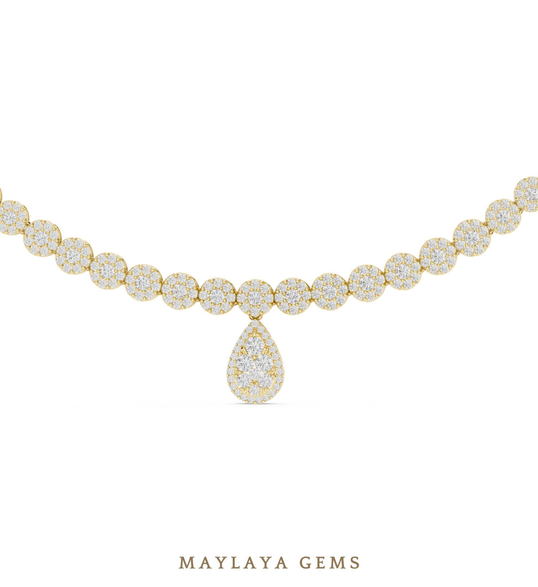 Maylaya Gems necklace in yellow gold