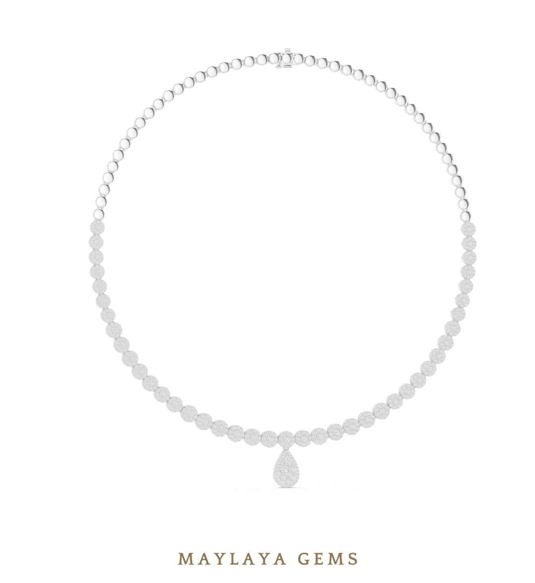 Maylaya Gems necklace in white gold