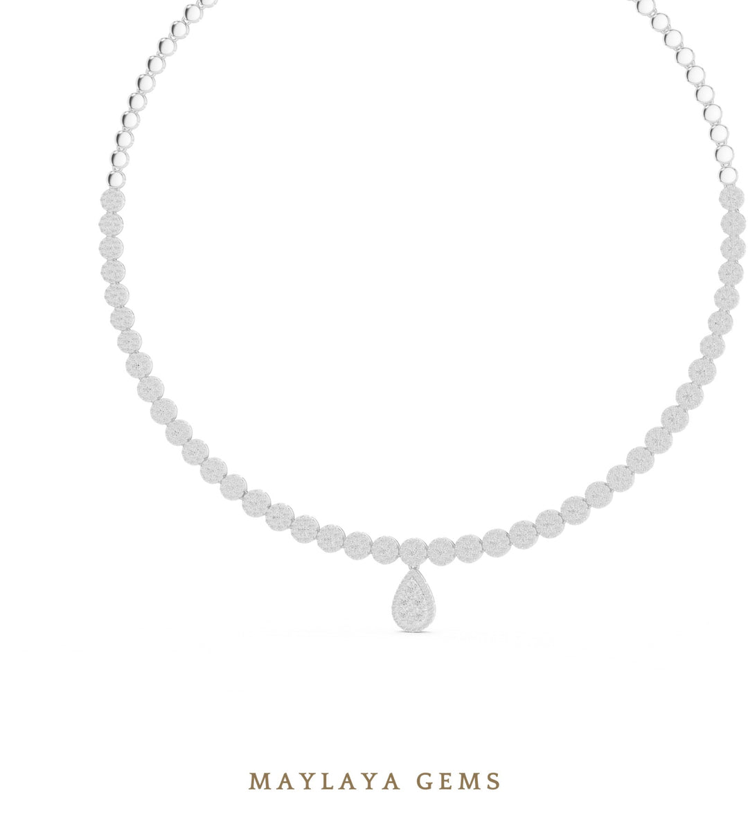 Maylaya Gems necklace in white gold