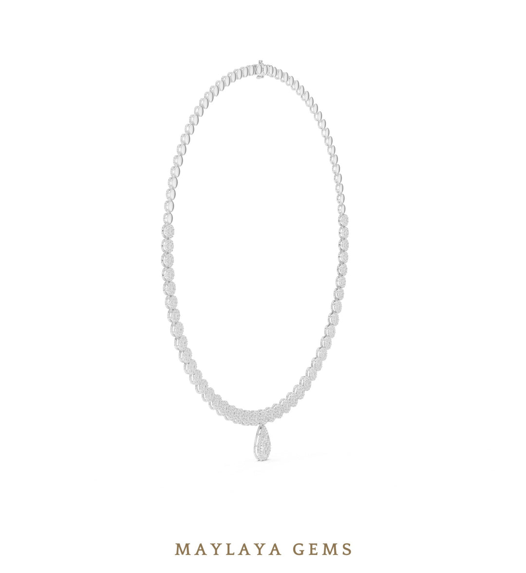 Maylaya Gems necklace in white gold