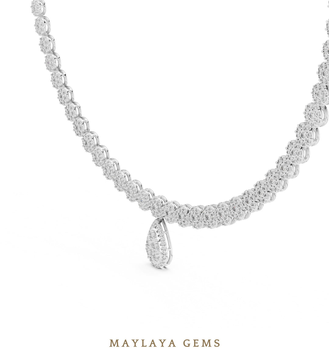 Maylaya Gems necklace in white gold