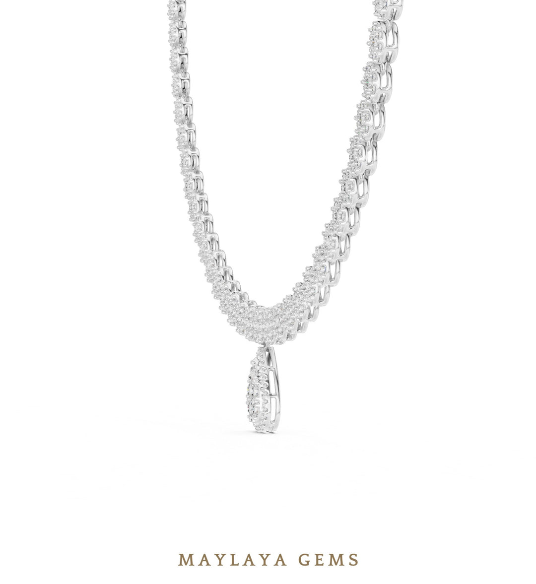 Maylaya Gems necklace in white gold