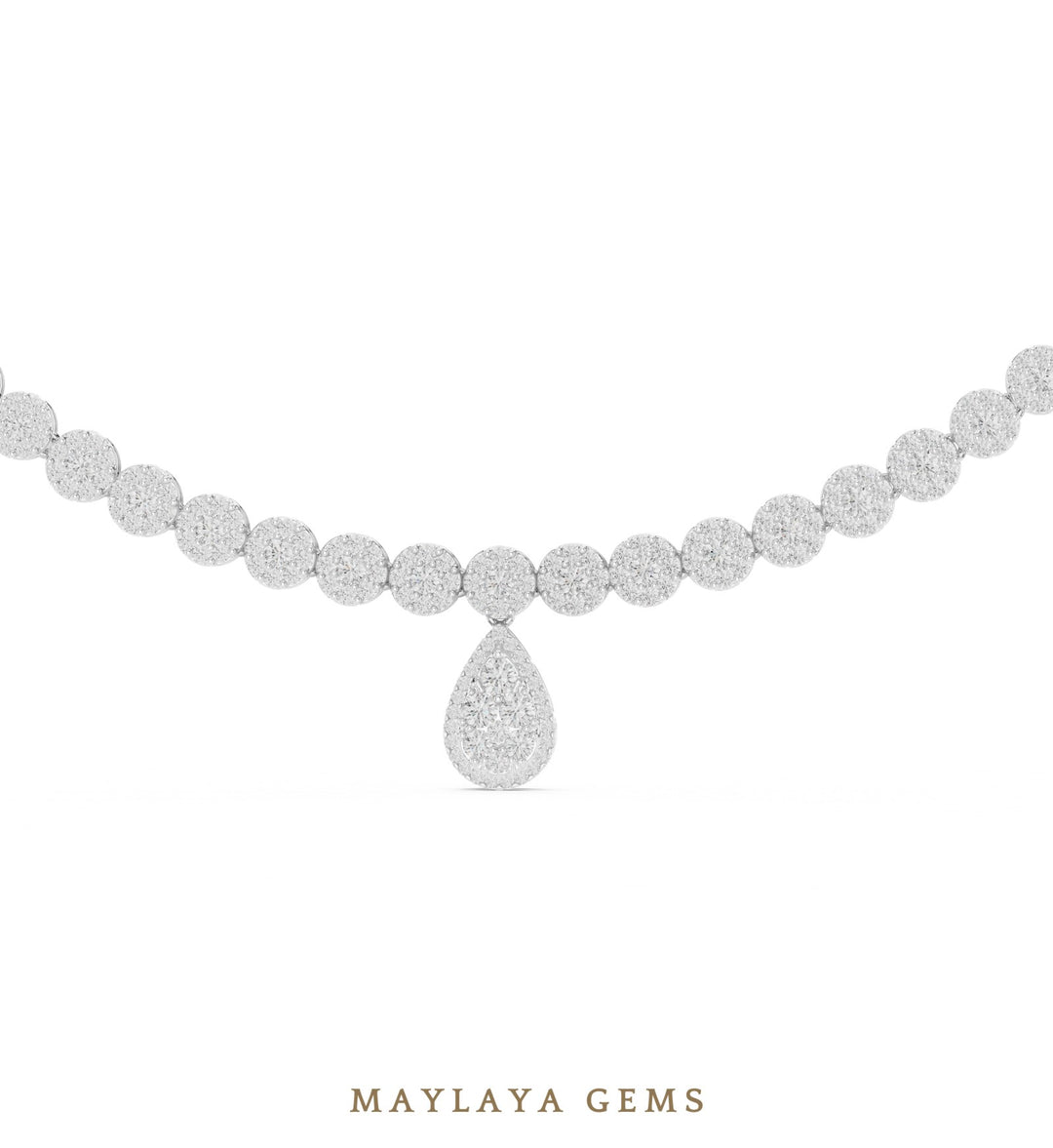Maylaya Gems necklace in white gold