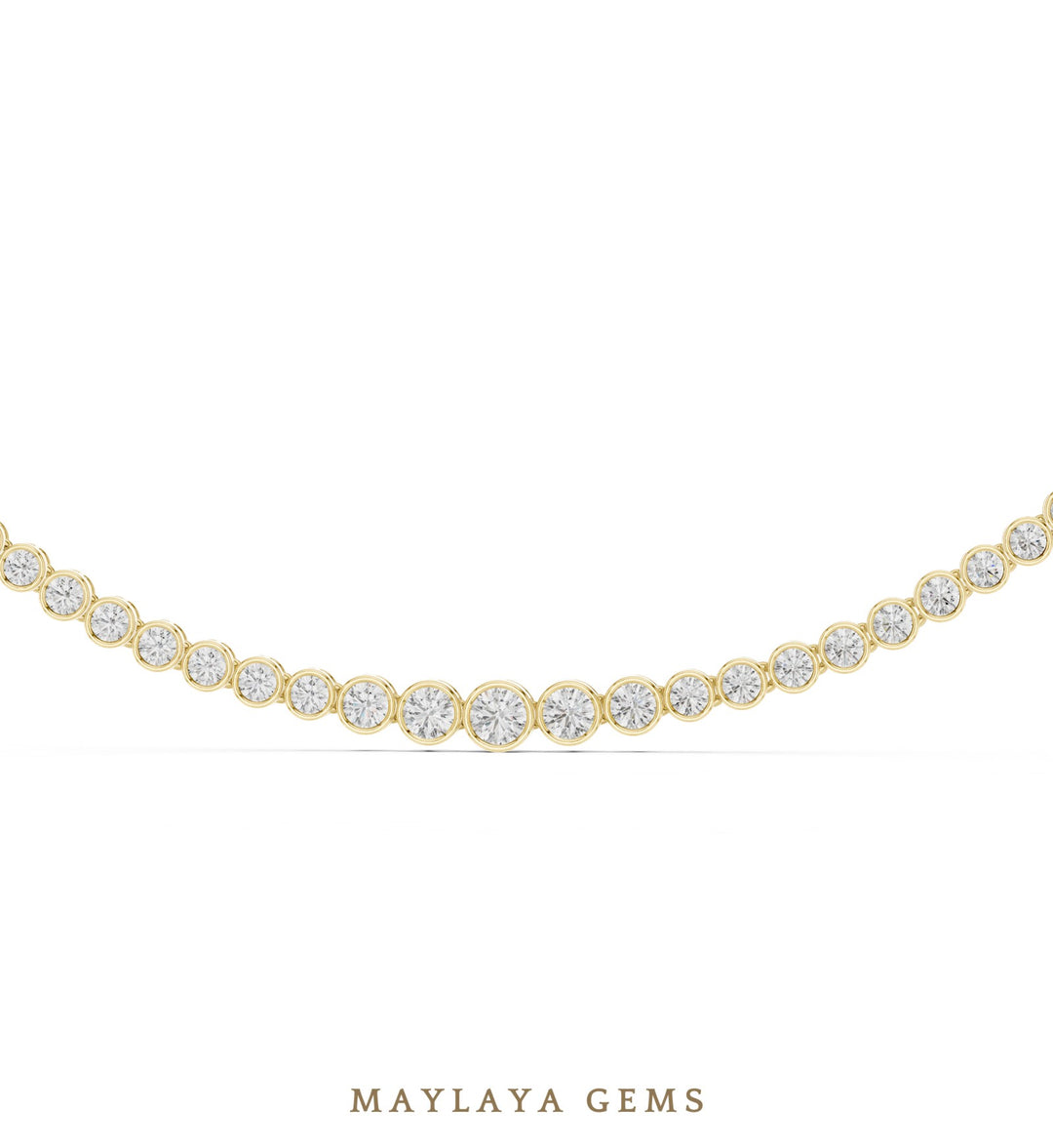 Maylaya Gems necklace in yellow gold