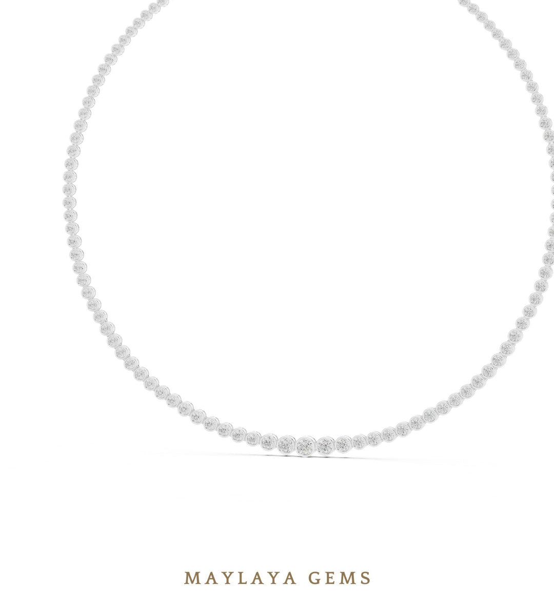 Maylaya Gems necklace in white gold