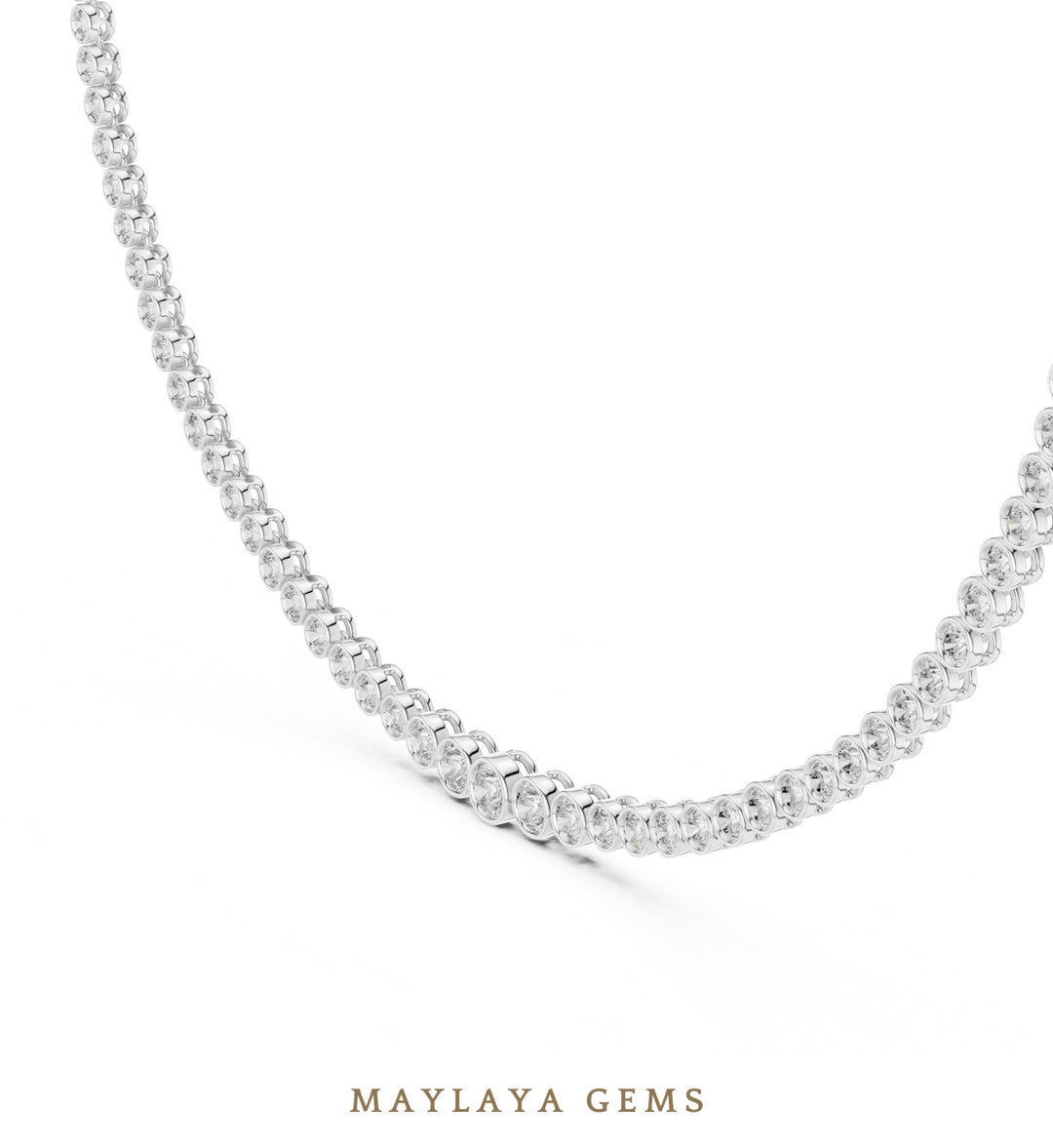 Maylaya Gems necklace in white gold