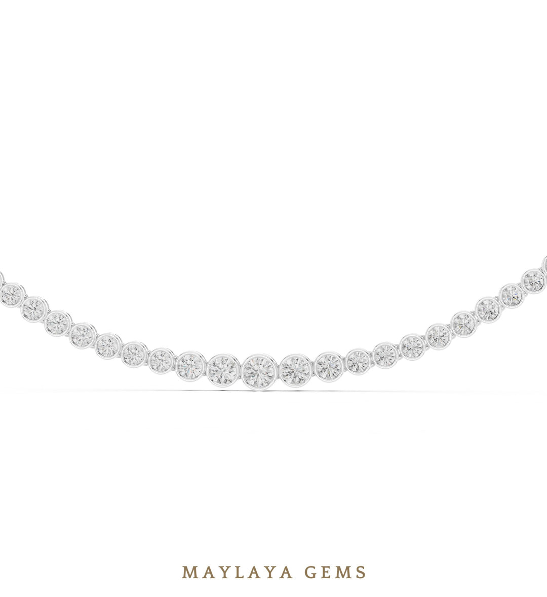 Maylaya Gems necklace in white gold