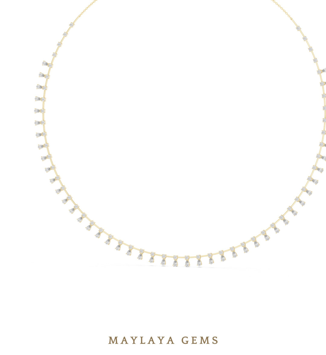 Maylaya Gems necklace in yellow gold