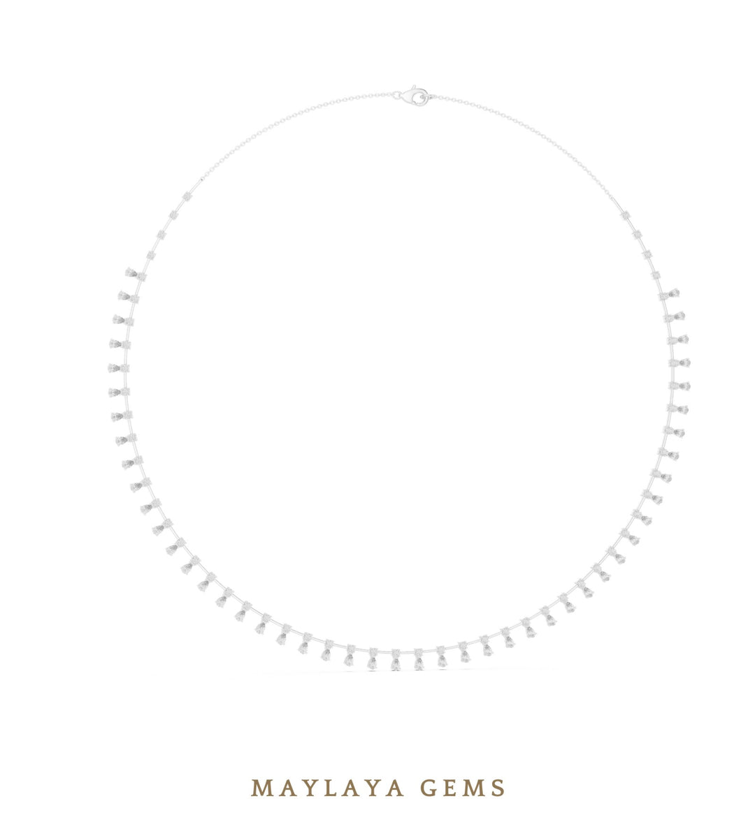 Maylaya Gems necklace in white gold