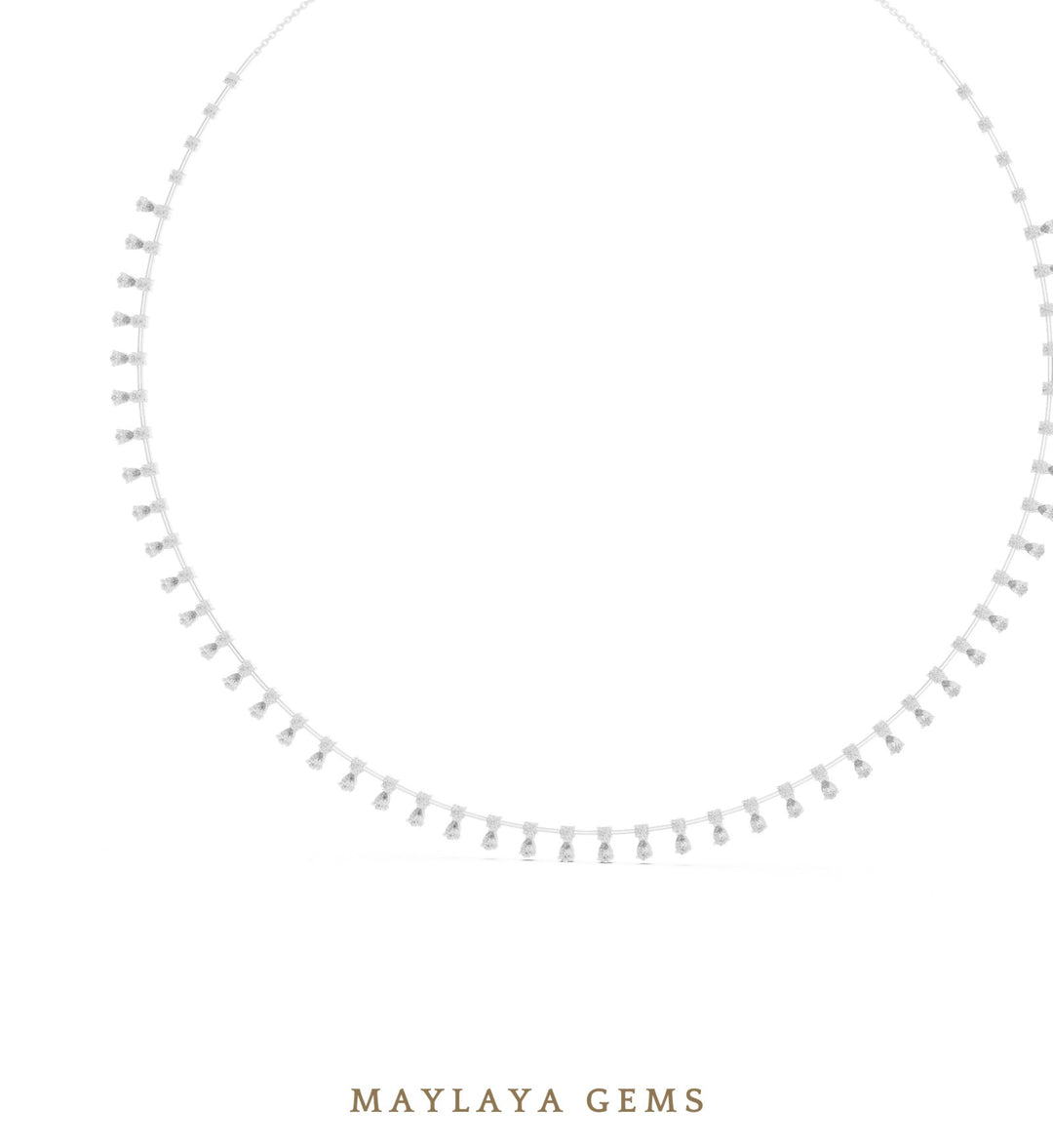Maylaya Gems necklace in white gold