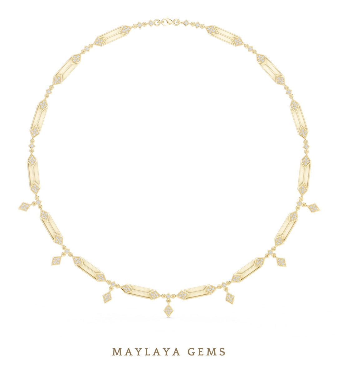Maylaya Gems necklace in yellow gold