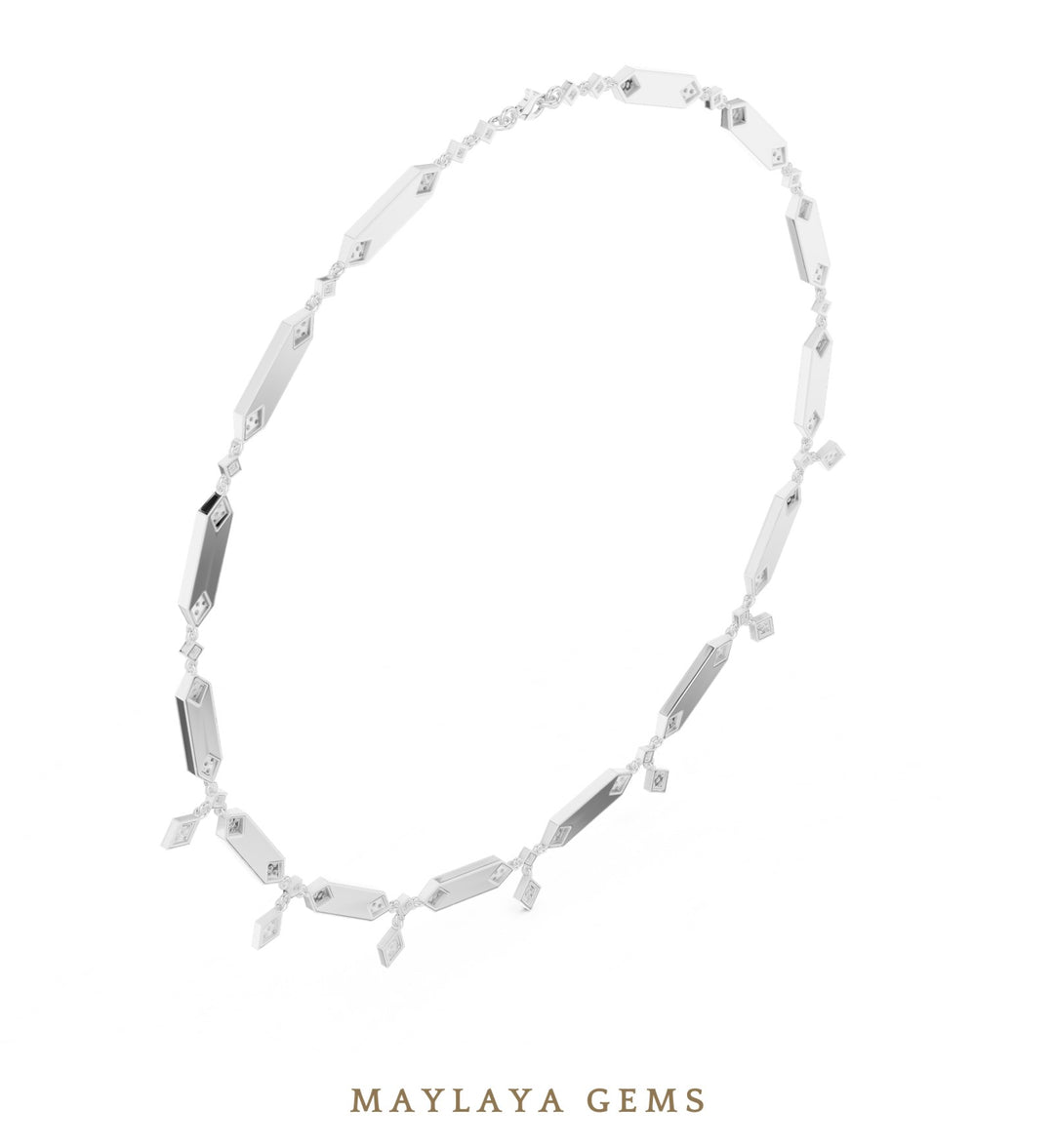 Maylaya Gems necklace in white gold