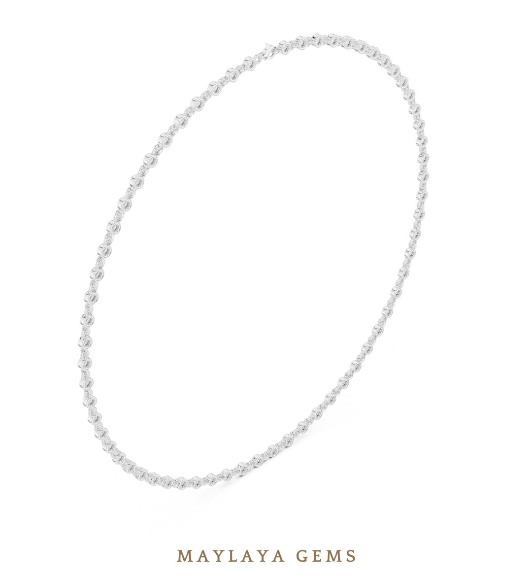 Maylaya Gems necklace in white gold