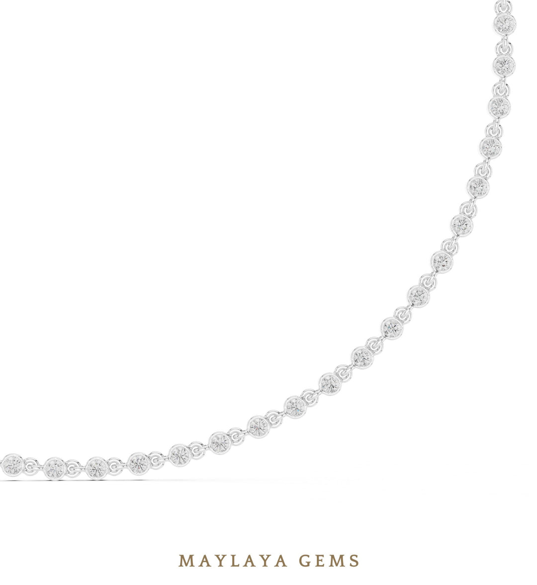 Maylaya Gems necklace in white gold
