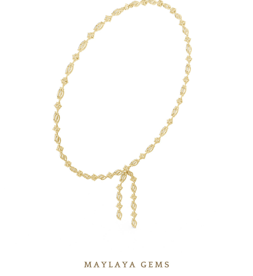 Maylaya Gems necklace in yellow gold