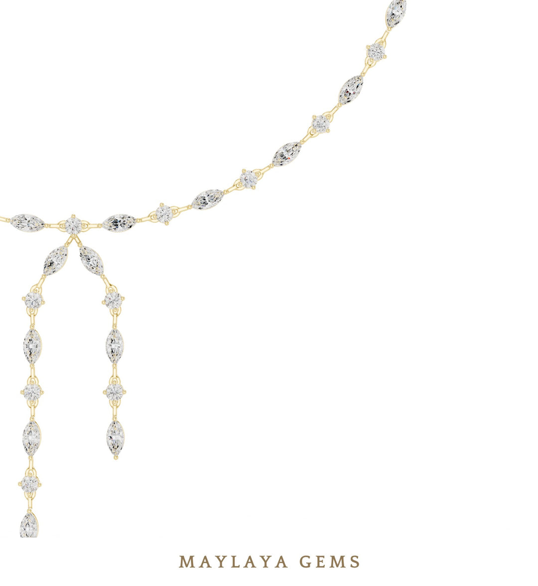 Maylaya Gems necklace in yellow gold