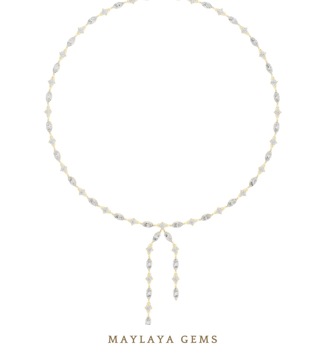 Maylaya Gems necklace in yellow gold
