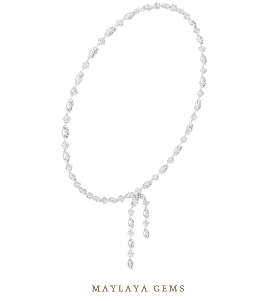 Maylaya Gems necklace in white gold