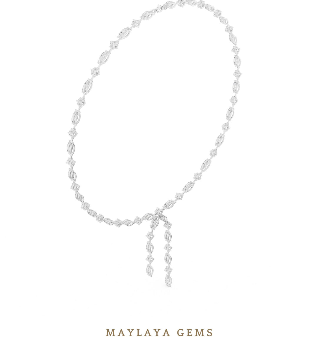 Maylaya Gems necklace in white gold