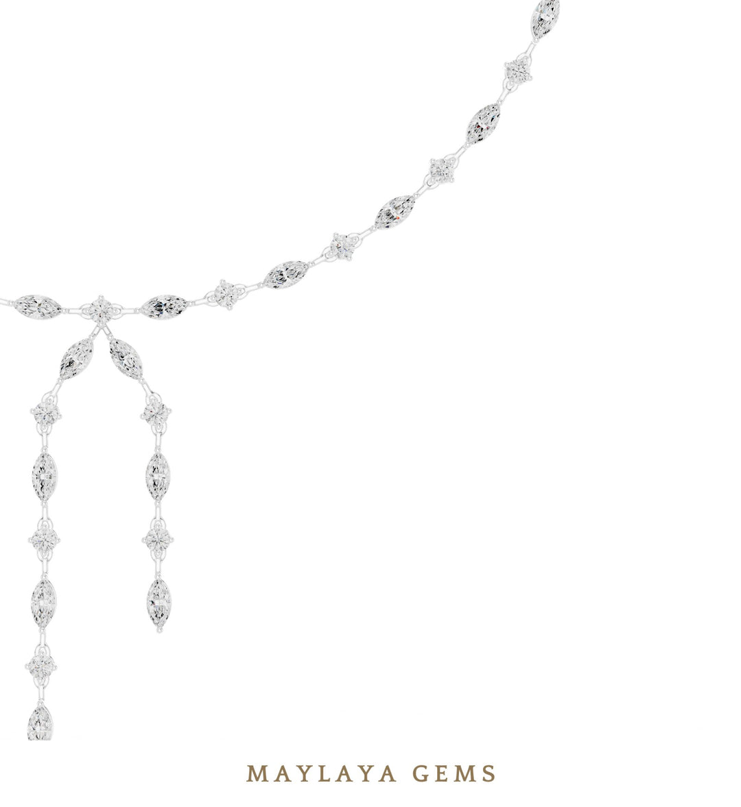 Maylaya Gems necklace in white gold