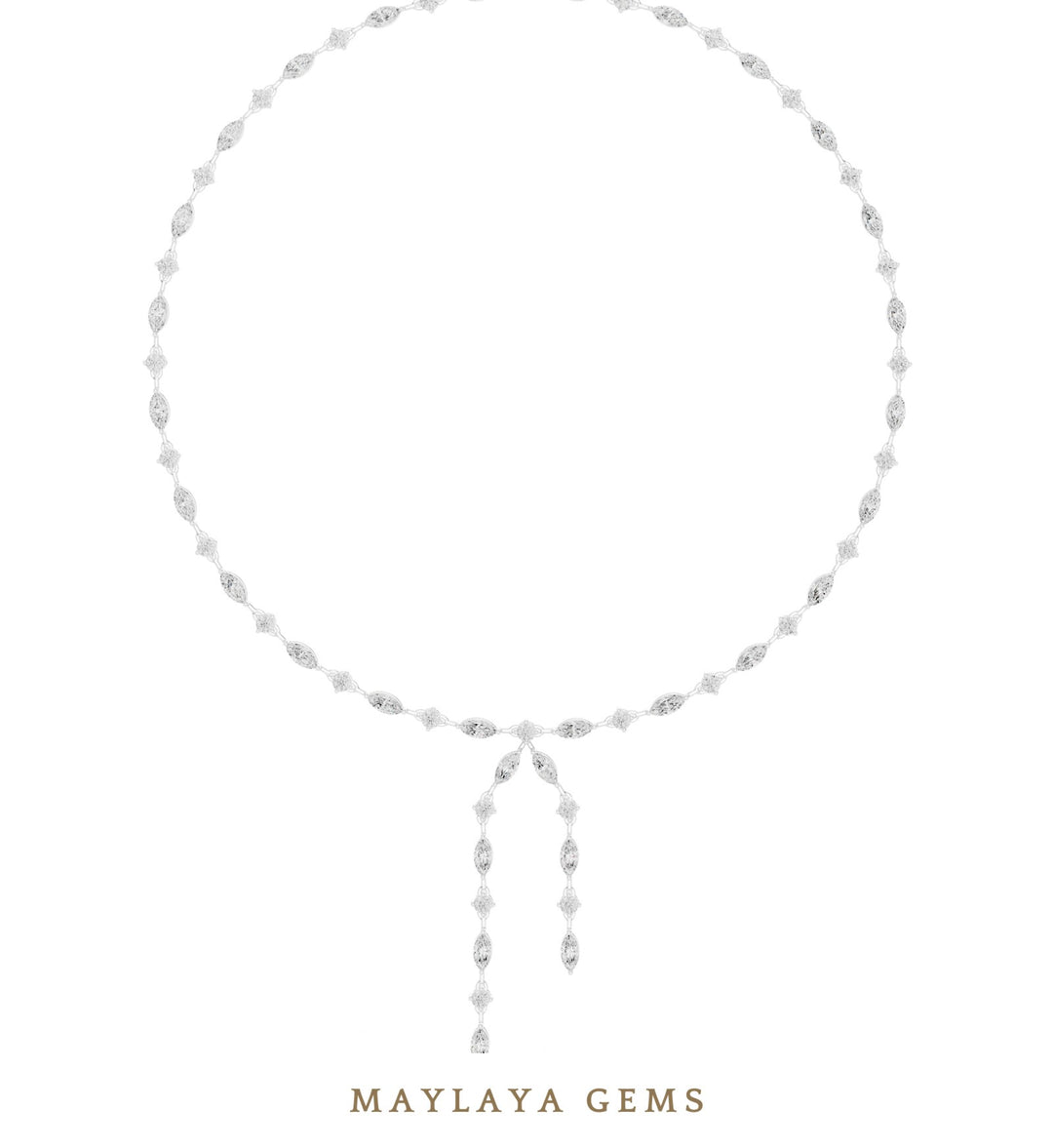 Maylaya Gems necklace in white gold