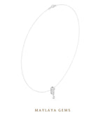 Load image into Gallery viewer, Maylaya Gems pendant in white gold - pendant only, chain not included
