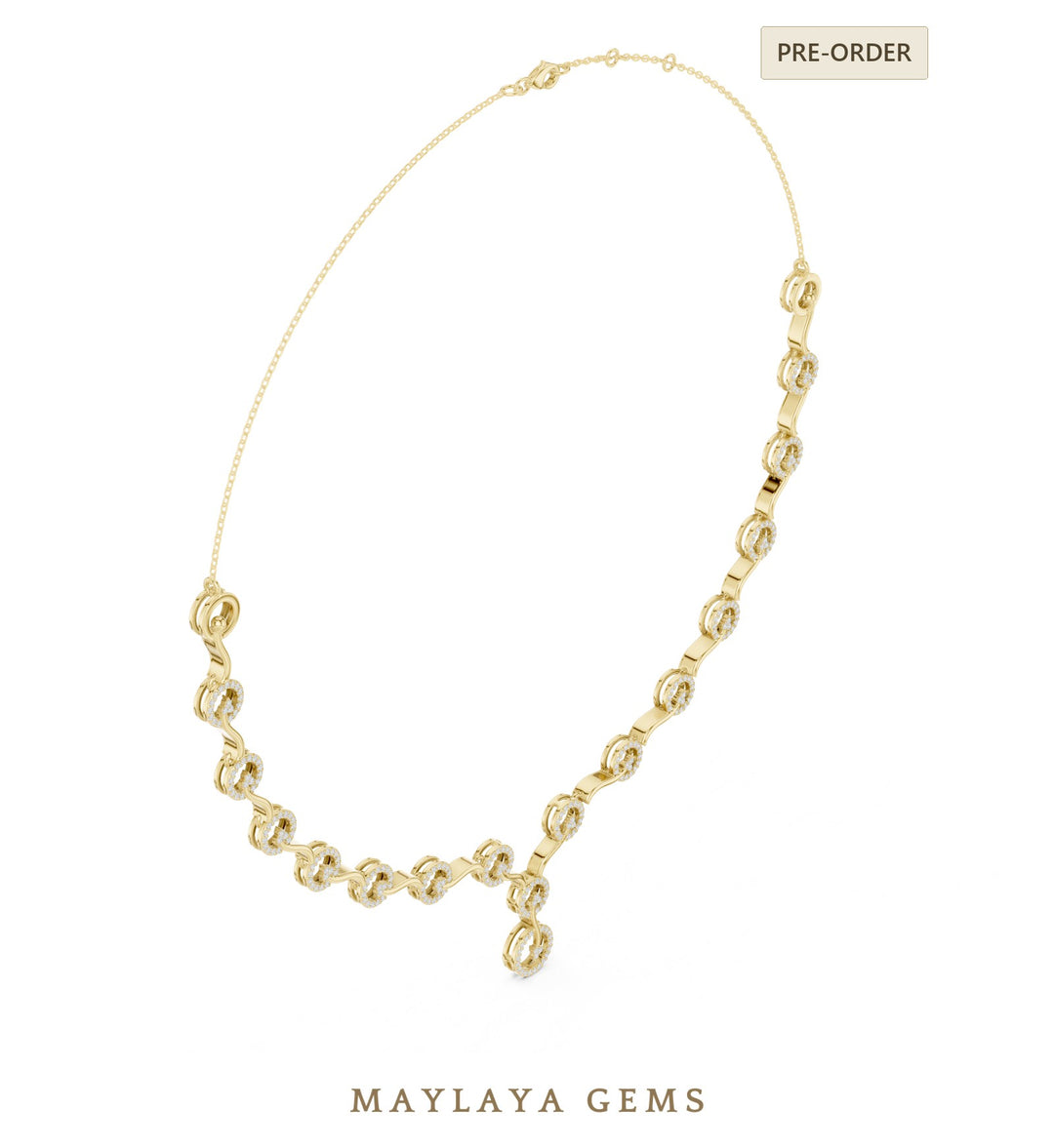 Maylaya Gems necklace in yellow gold