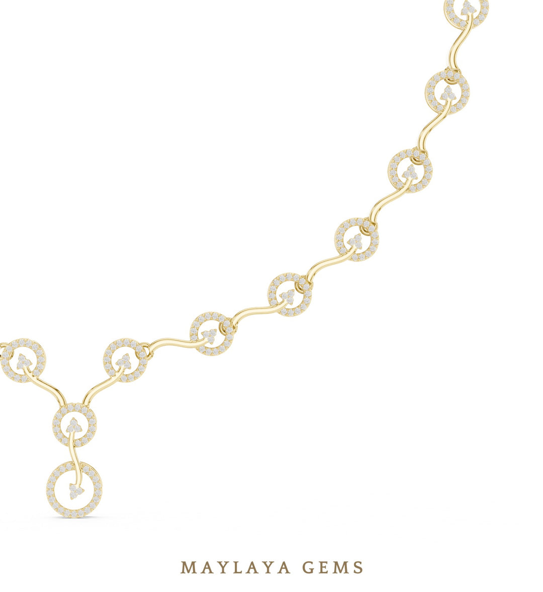 Maylaya Gems necklace in yellow gold