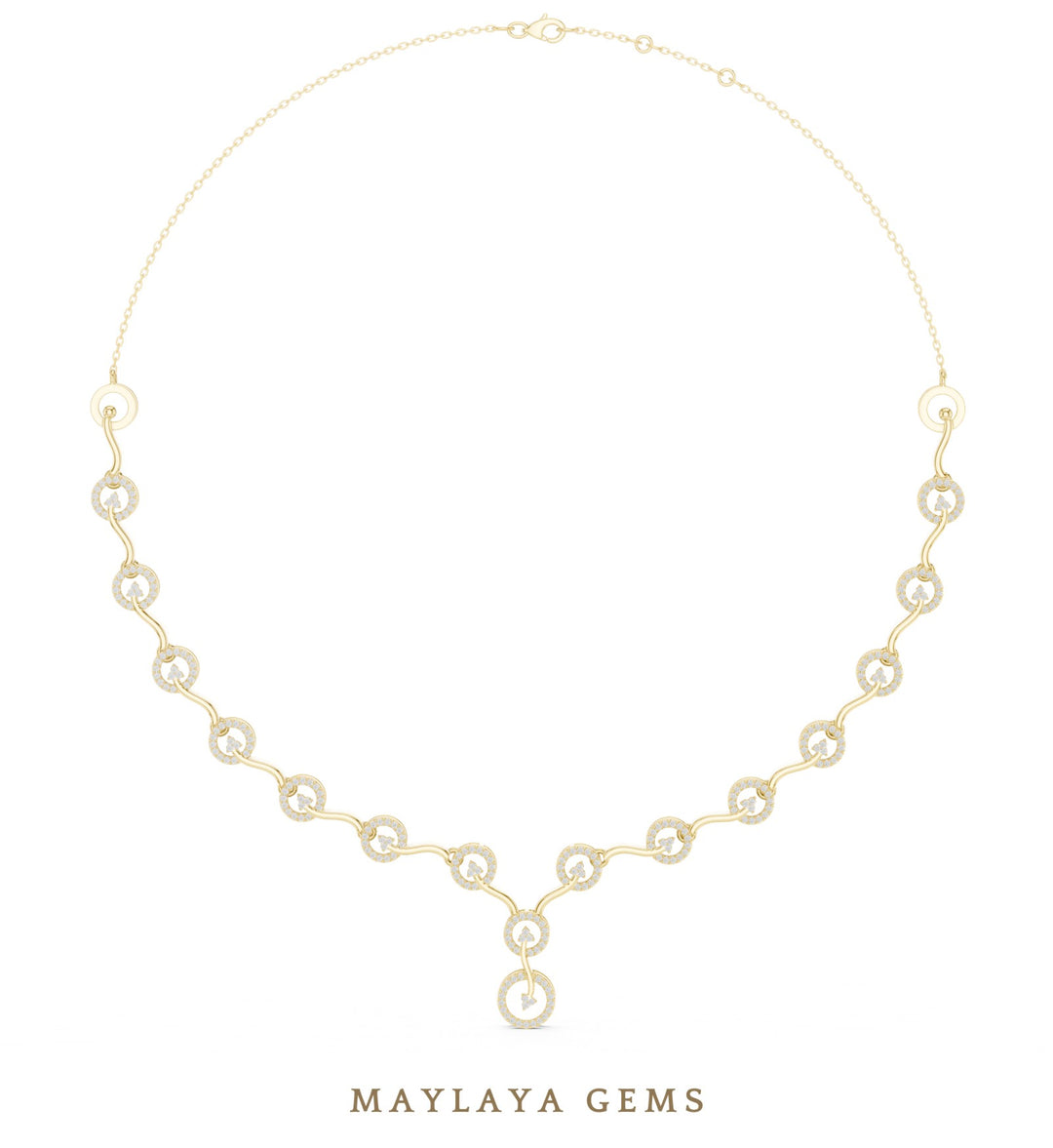 Maylaya Gems necklace in yellow gold