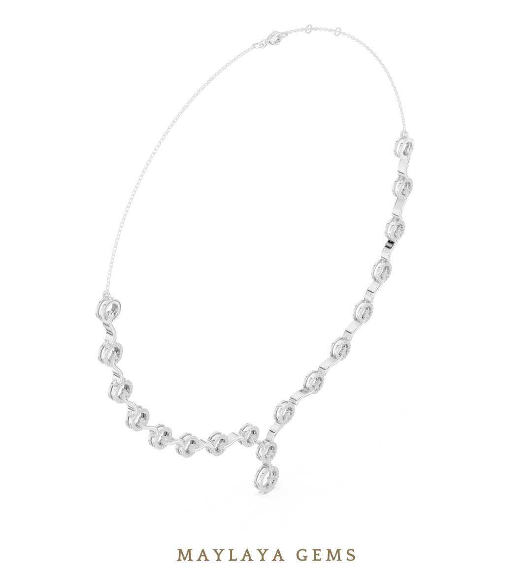 Maylaya Gems necklace in white gold