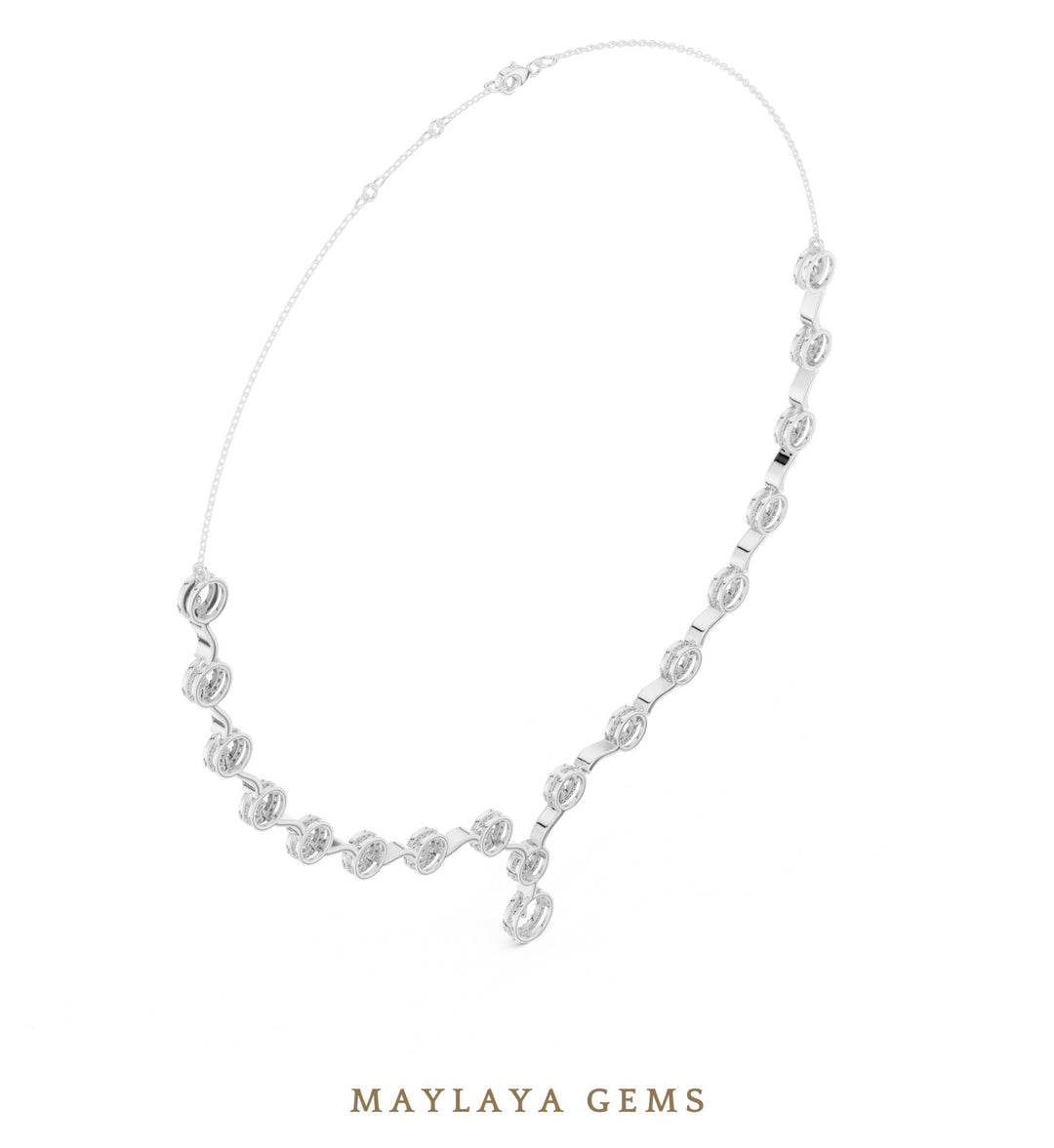 Maylaya Gems necklace in white gold
