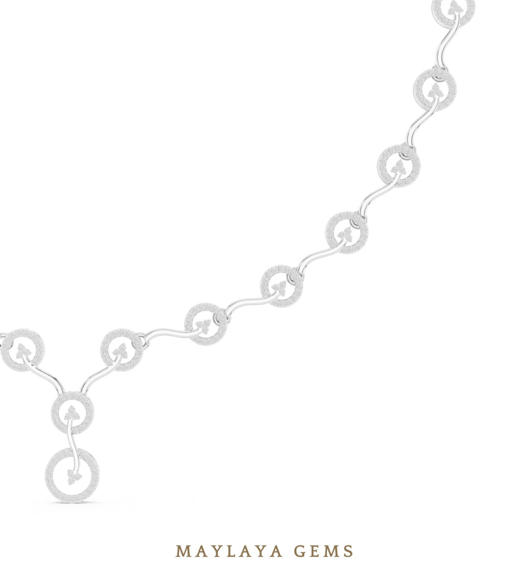 Maylaya Gems necklace in white gold