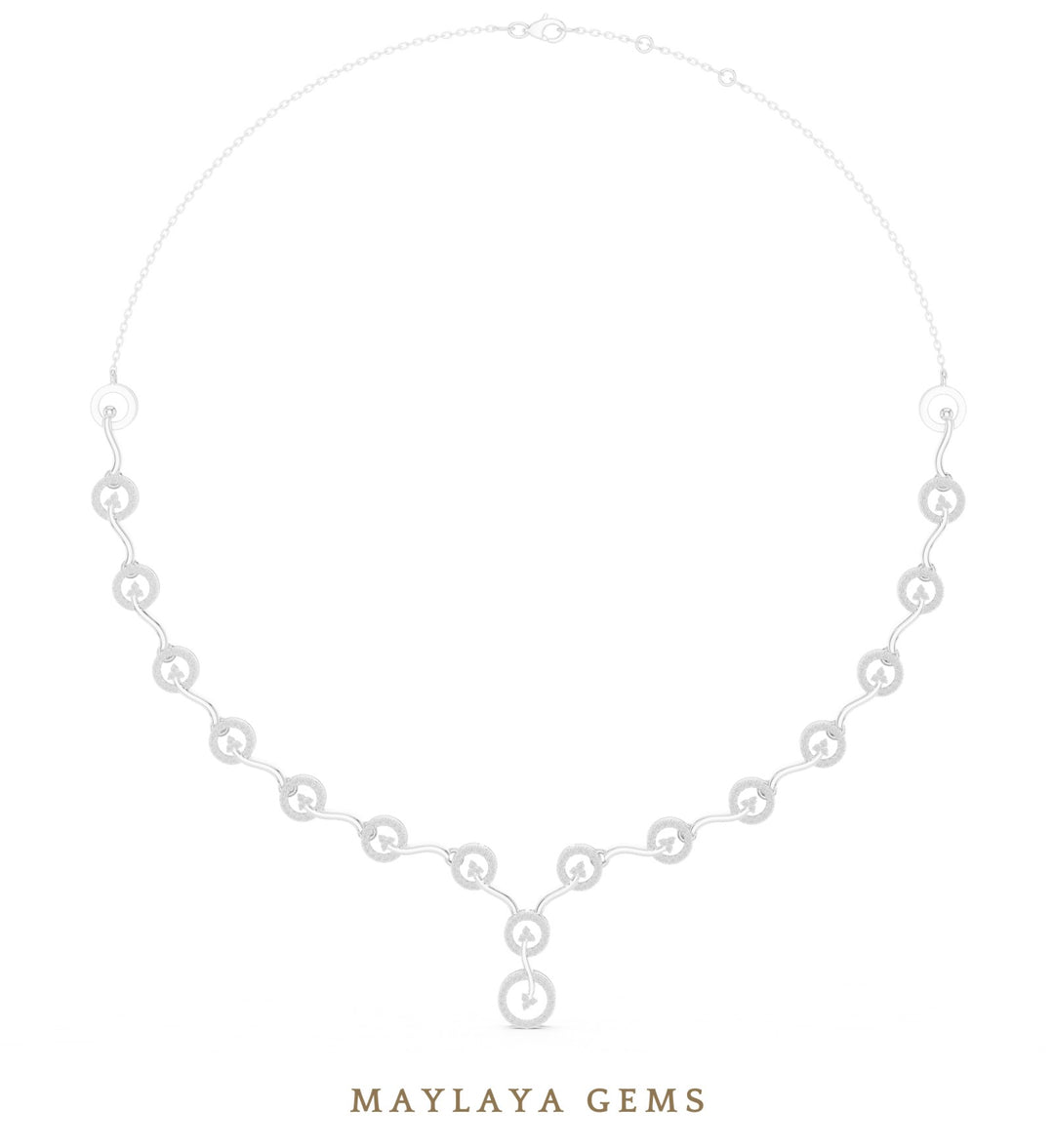 Maylaya Gems necklace in white gold